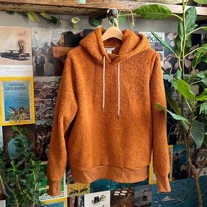 Athleta fuzzy orange/rust hoodie